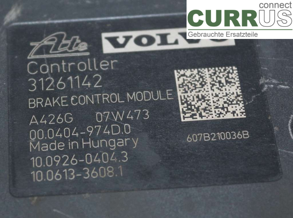 VOLVO S80      07- 13 ABS Hydraulic unit 31261143 2.5FT 200HK
