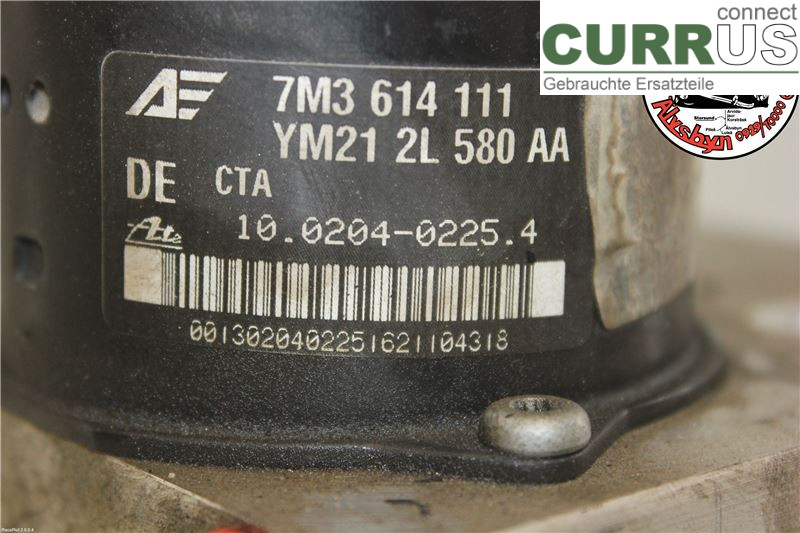 VW SHARAN      01-10 ABS Hydraulic unit 7M3698117A 1.8T R4 150HK