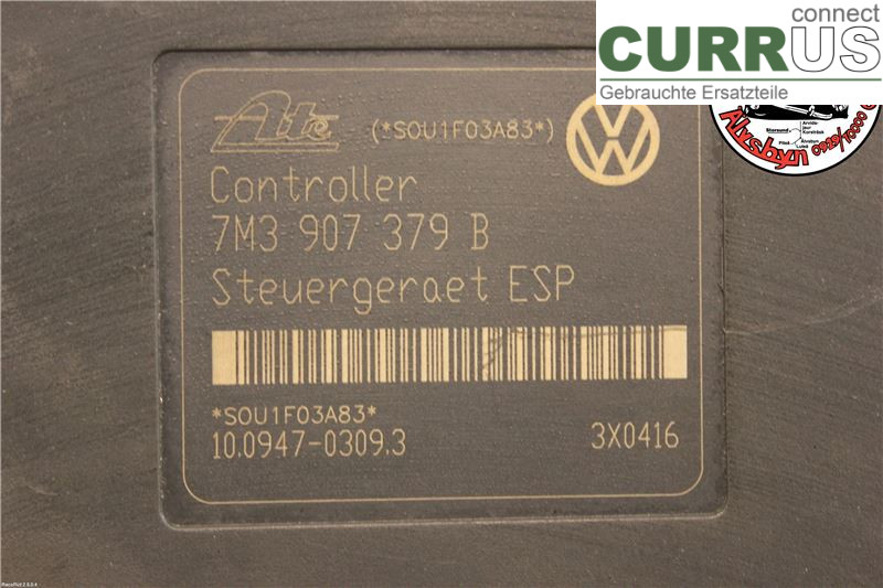 VW SHARAN      01-10 ABS Hydraulic unit 7M3698117A 1.8T R4 150HK