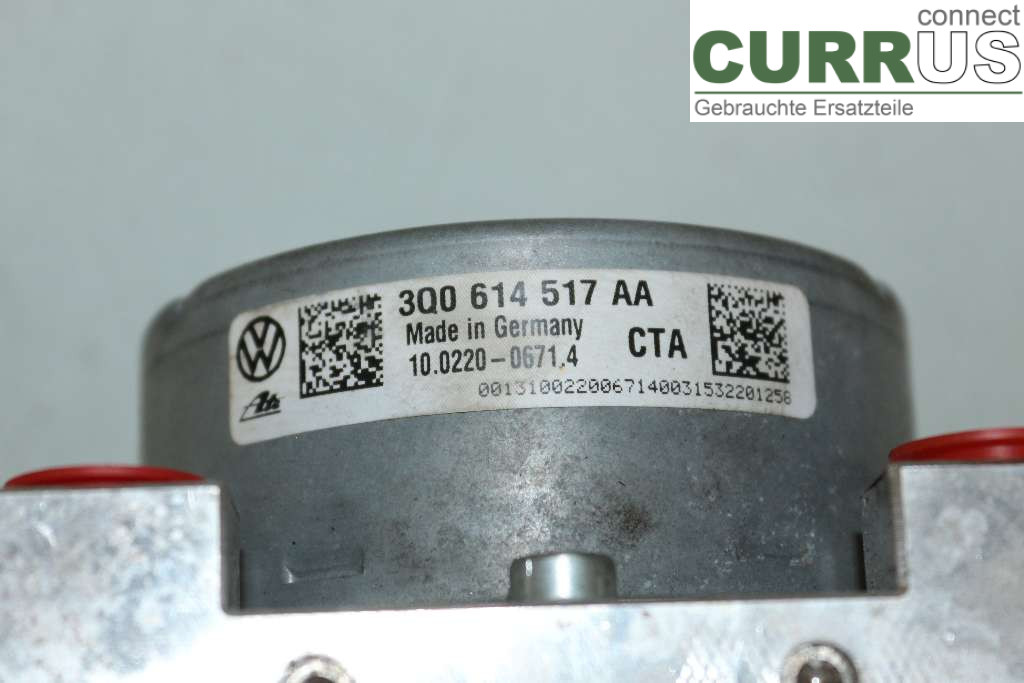 VW GOLF / E-GOLF VII   13-20 ABS hydraulisk enhed 3Q0614517AA 1.2TSI 110HK