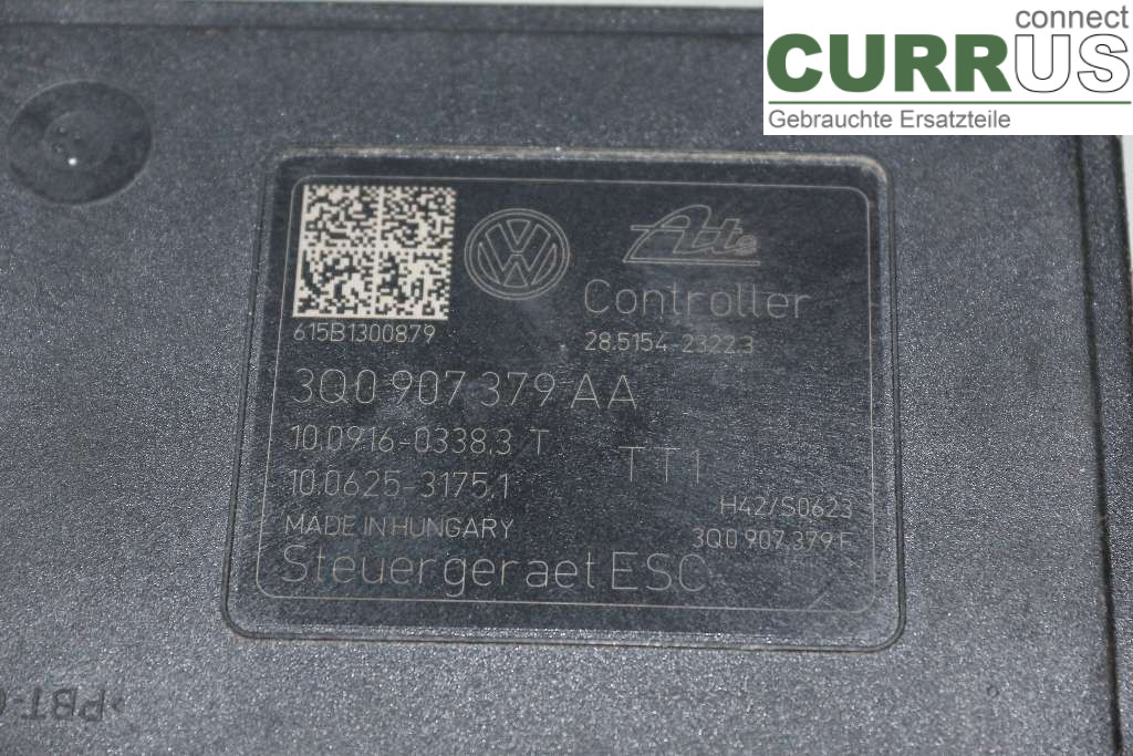 VW GOLF / E-GOLF VII   13-20 ABS hydraulisk enhed 3Q0614517AA 1.2TSI 110HK