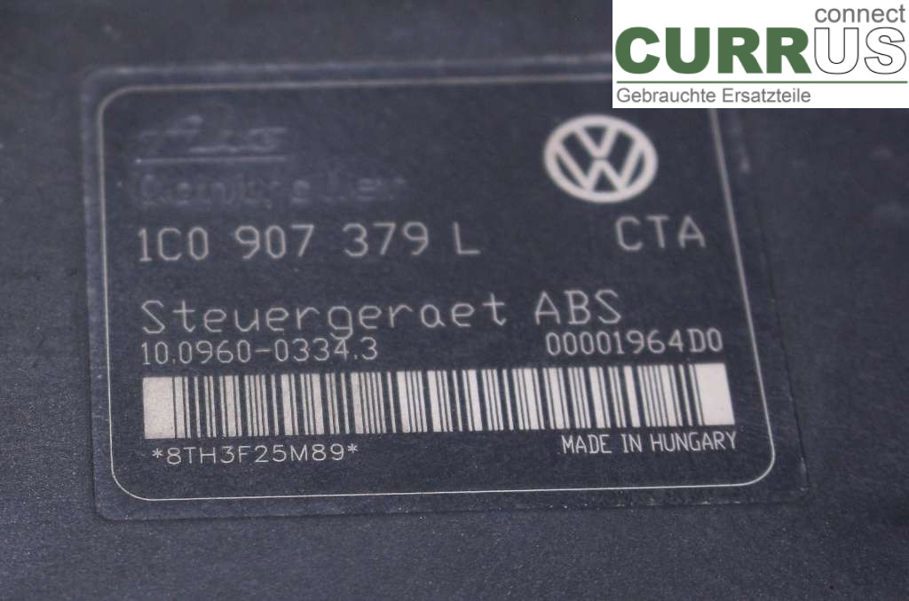 VW GOLF IV     98-06 ABS Hydraulic unit 1J0698117D 2.0 Bifuel 115