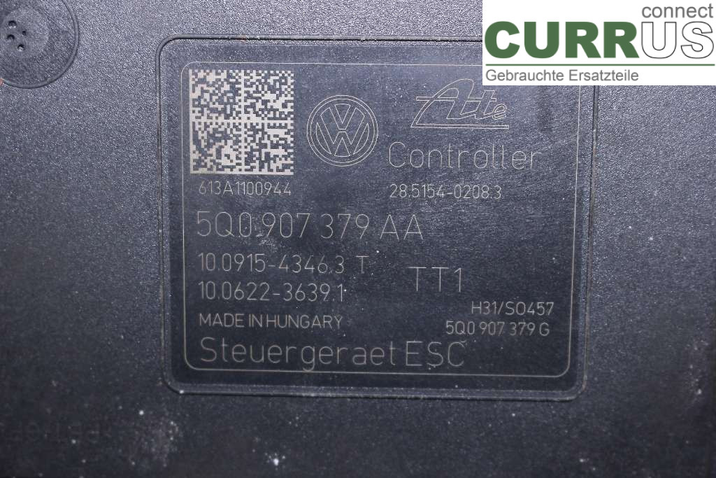VW GOLF / E-GOLF VII   13-20 ABS Hydraulic unit 5Q0614517T 1,6TDI R4 105HK