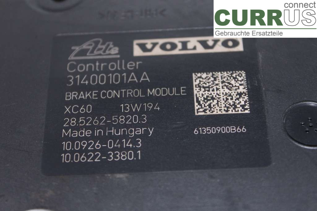 VOLVO V60  14-18 Unité hydraulique ABS 31400546 D4 2,4D 163HK