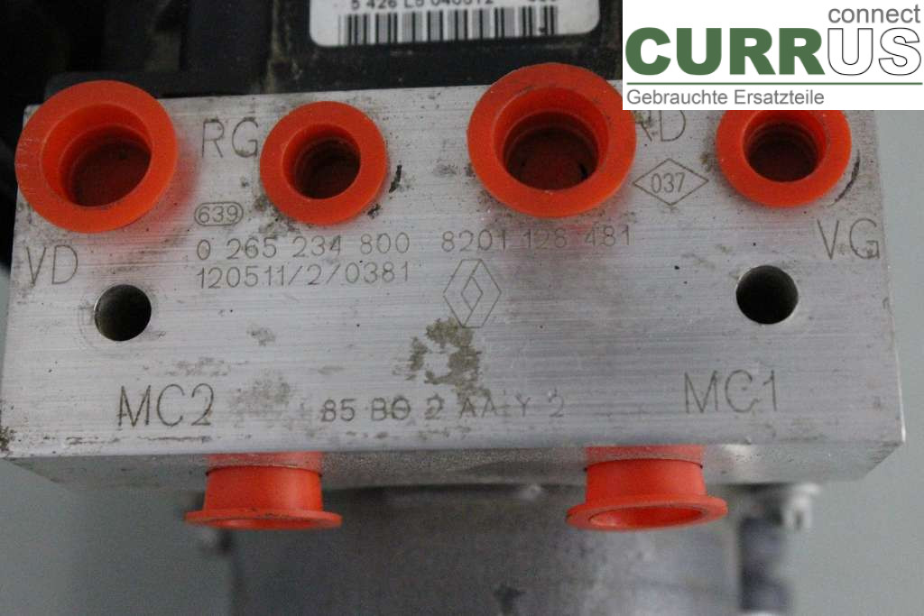 RENAULT CLIO III  09-12 ABS hydraulisk enhed 8201128671 1.2I 75HK