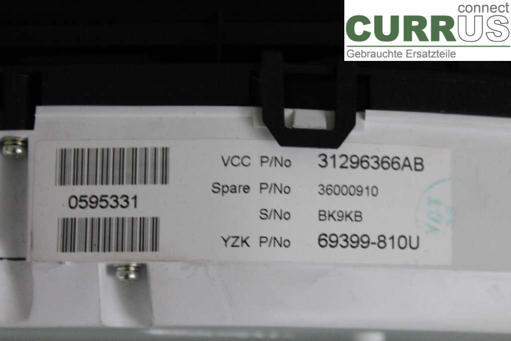 VOLVO S60      11-13 Bloc instruments / combiné 36001833 2,0T 149KW