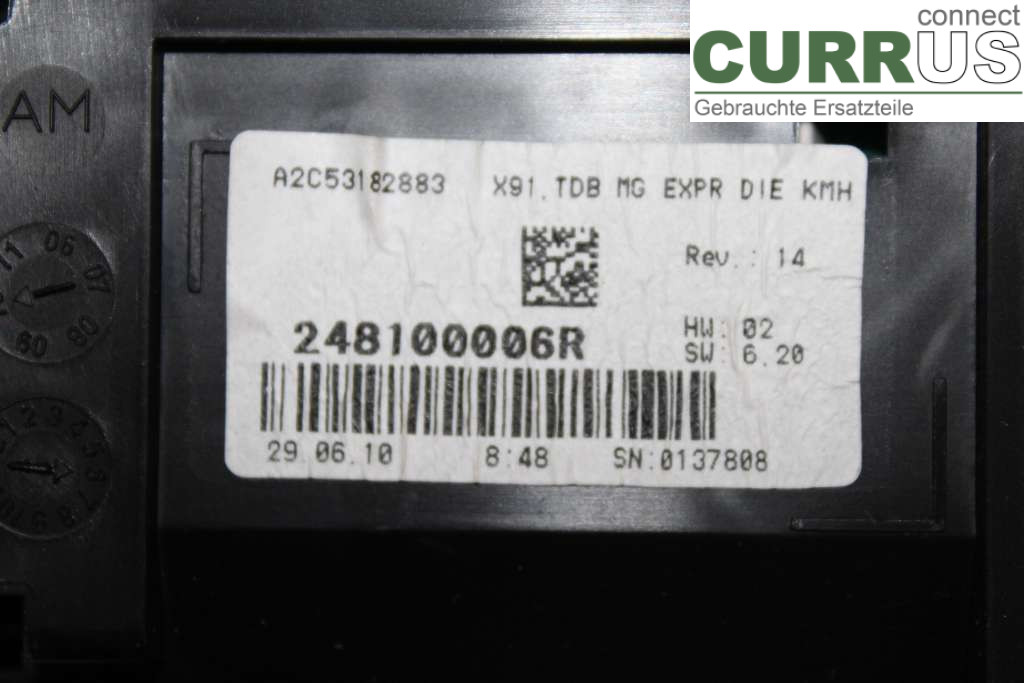 RENAULT LAGUNA III 08-10 Instrumentkam 248100006R 1.5 DCI