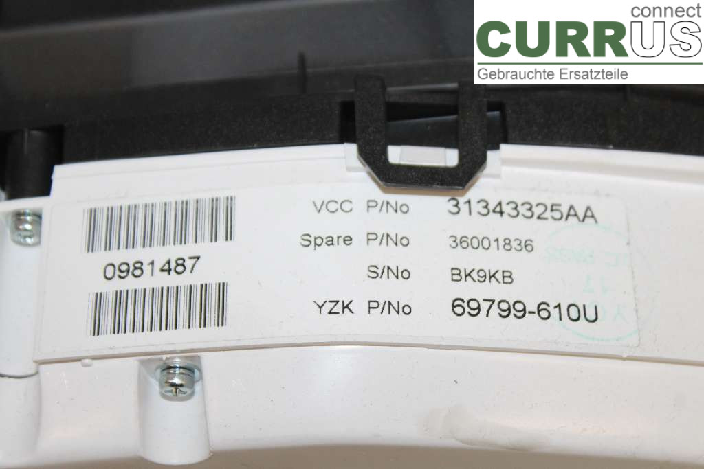 VOLVO V60  11-13 Bloc instruments / combiné 36001836 D5 158KW