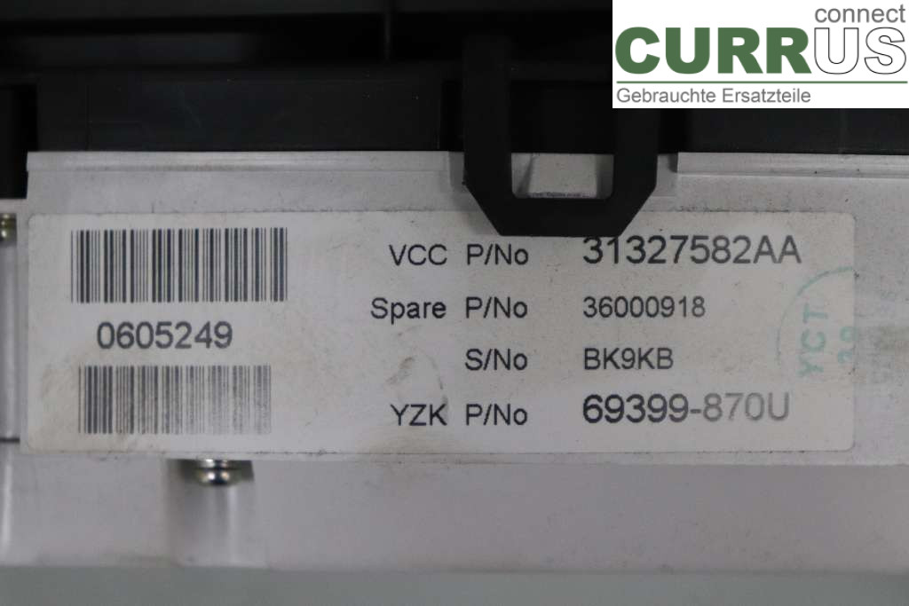 VOLVO XC70   08-13 Bloc instruments / combiné 36001836 2,0D DRIVE 163