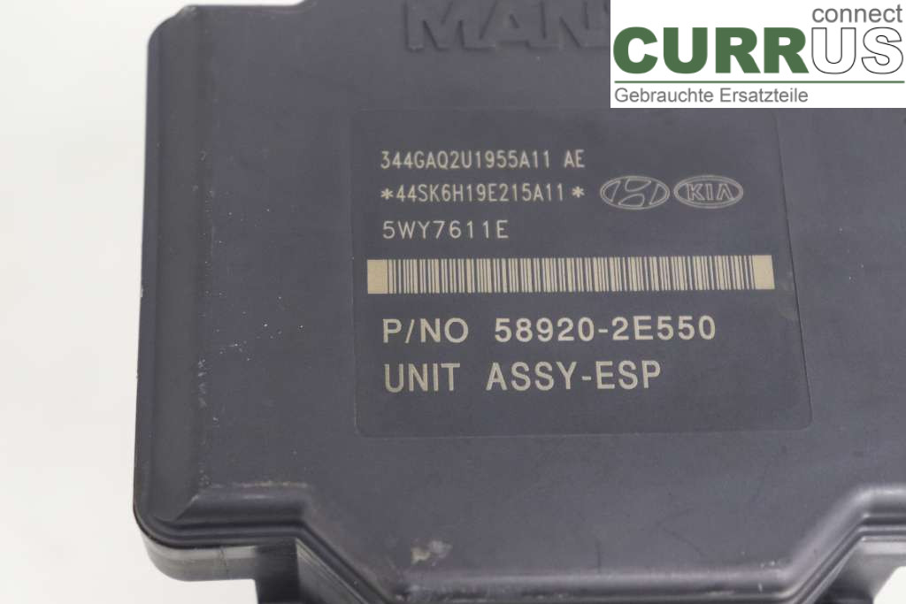 HYUNDAI TUCSON ABS hydraulisk enhed 589202E550 2.0I 141HK