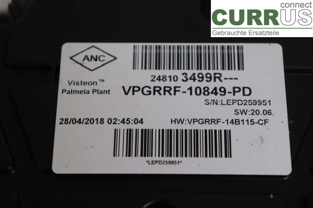 RENAULT CAPTUR 13-19 Instrumentenkombination 248103499R 1,2TCE 87KW