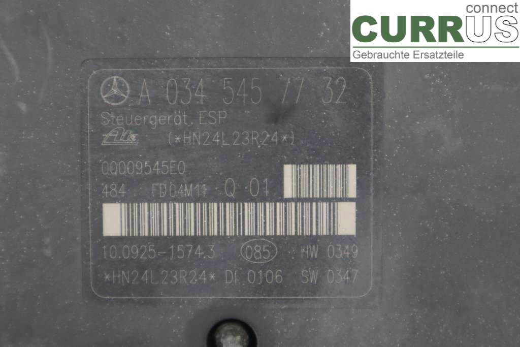 MB C (203)       00-07 ABS hydraulisk enhed A0044316212 270 CDI 170HK