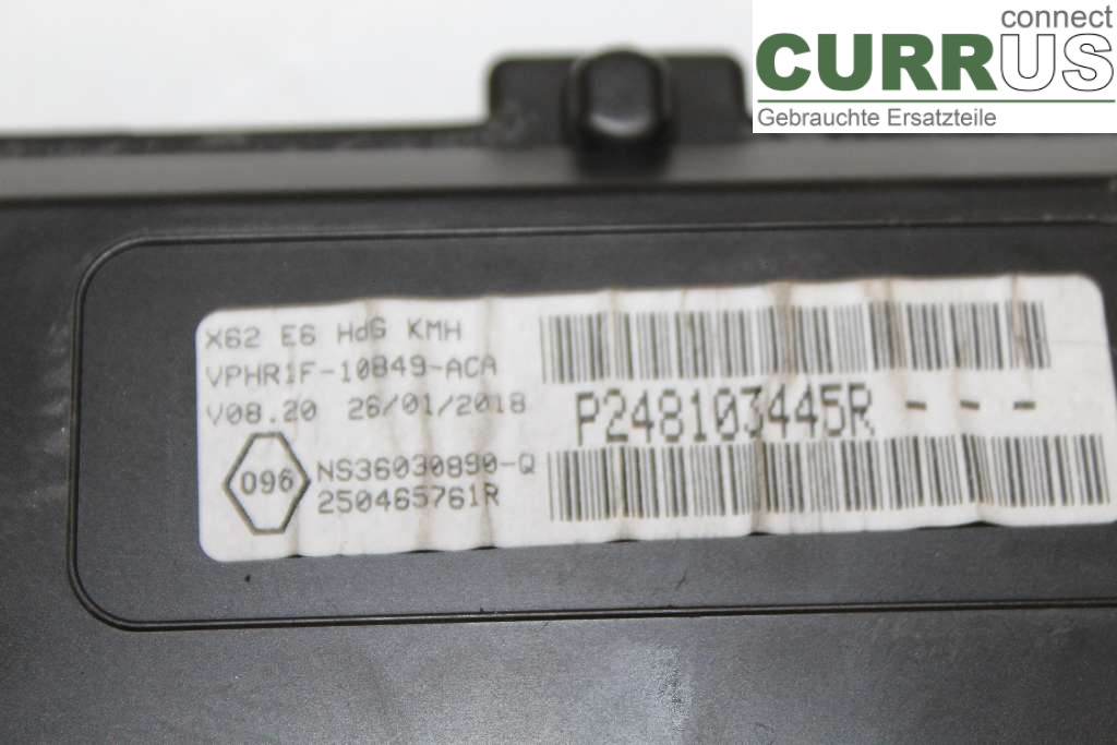 RENAULT MASTER III  15-20 Instrument cluster / comb 248103445R 2,3DCI R4 170HK