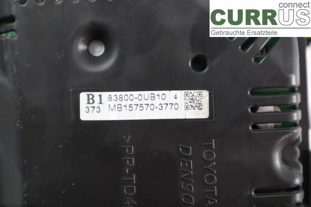 TOYOTA YARIS  15-20 Instrument cluster / comb 83800-0UB10 1.33 EFI 99HK