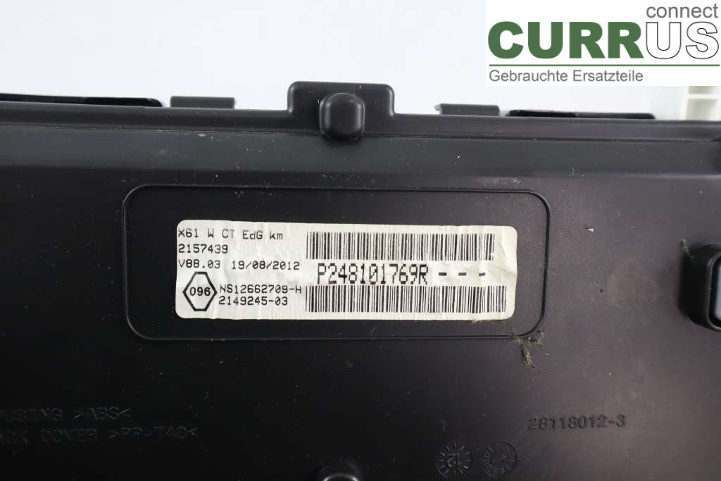 RENAULT KANGOO II  08-14 Instrument cluster / comb 248101769R 1,5dci 55kw