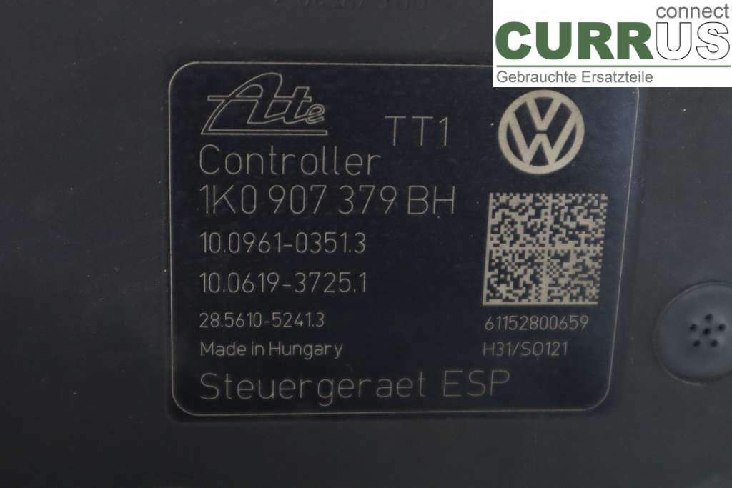 VW CADDY  11-15 Unité hydraulique ABS 1K0614517DD 1.6TDI 102HK