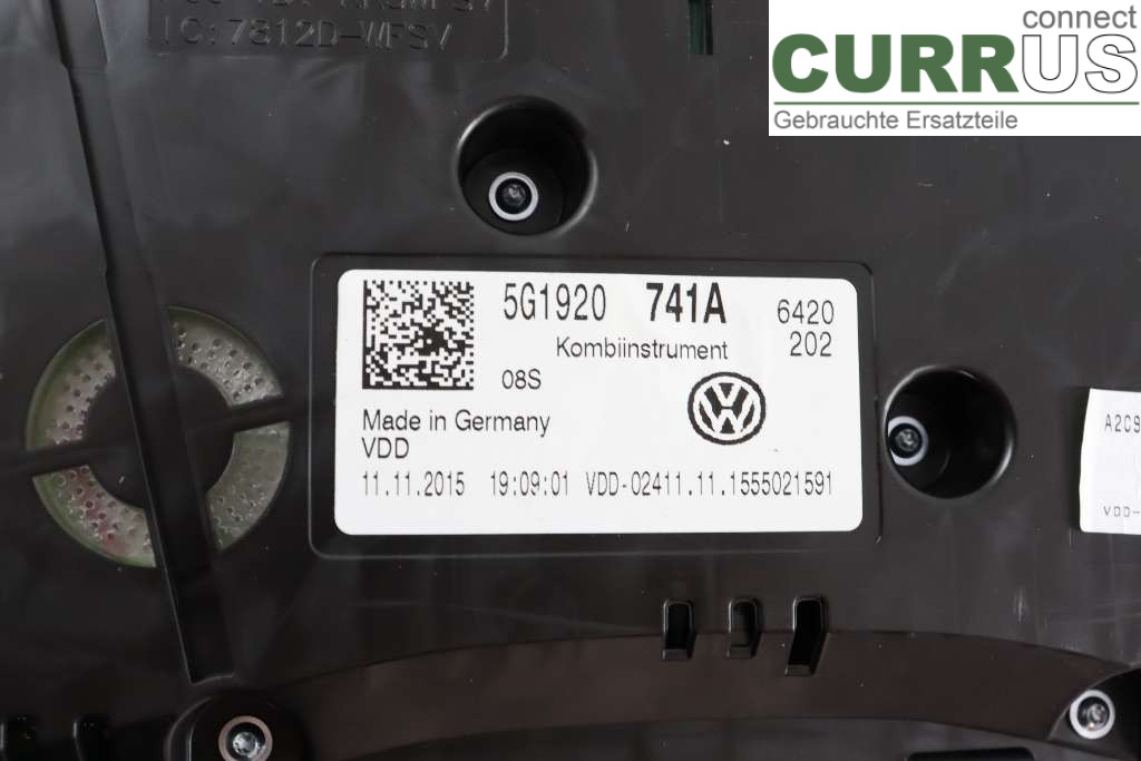 VW GOLF / E-GOLF VII   13-20 Instrument cluster / comb 5G1920741A 1.6TDI 110HK