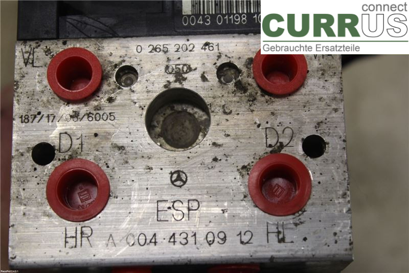 MB A-KLASS (W168)   98-04 ABS hydraulisk enhed A-004-431-09-12 170CDI