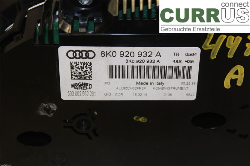 AUDI A4  12-15 Zestaw wskaźników / liczników 8K0920932A 2,0TDI