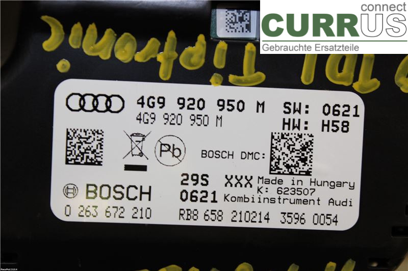 AUDI A6 ALLROAD 4G  12-18 Zestaw wskaźników / liczników 4G9920950M 3,0 TDI