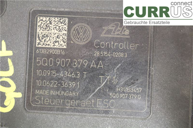 VW GOLF / E-GOLF VII   13-20 ABS Hydraulic unit 5Q0614517T 1,4TSI