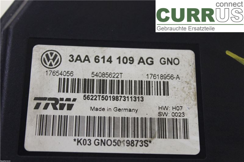 VW PASSAT  11-14 ABS Hydraulic unit 3AA614109BM 2.0 TDI