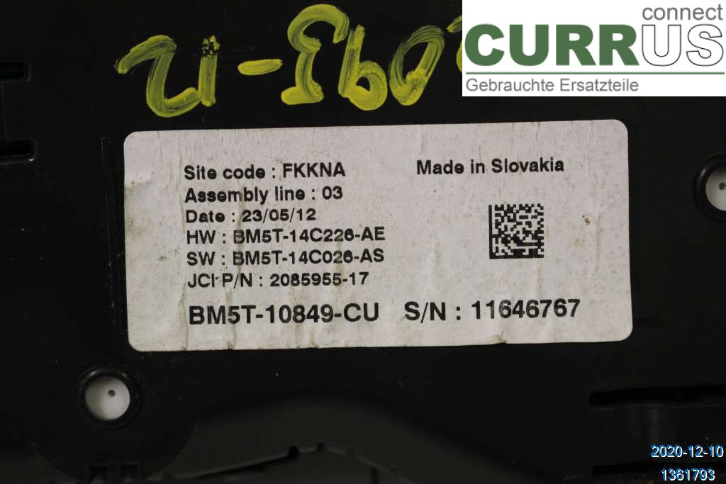 FORD FOCUS  11-14 Zestaw wskaźników / liczników 5580301 1,6 TDCI