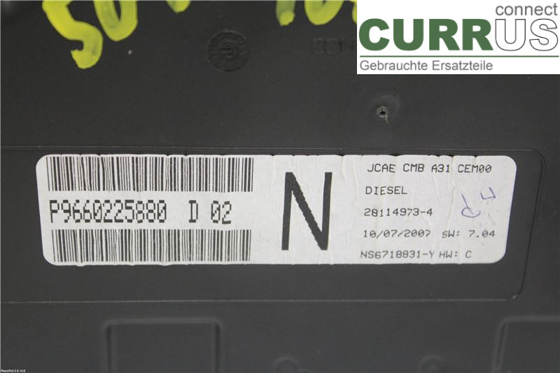 CITROEN C3    05-10 Instrument cluster / comb 6105WL 1,6 HDI