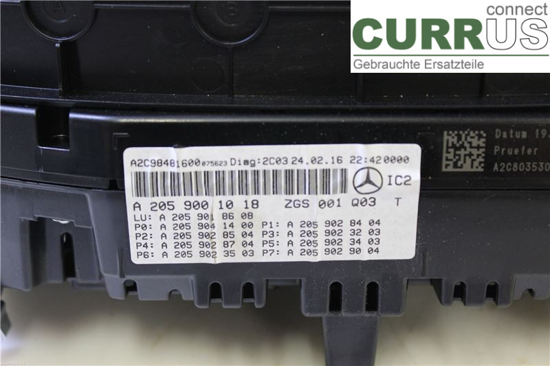 MB GLC-CLASS (X253/C253)  15-22 Instrumentkam A2059001018 2.2 cdi