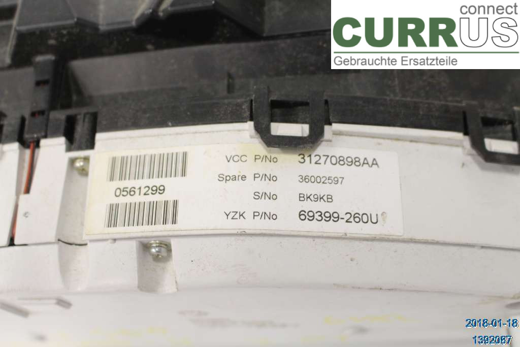 VOLVO S60      11-13 Instrumentkam 36002597 2,0T