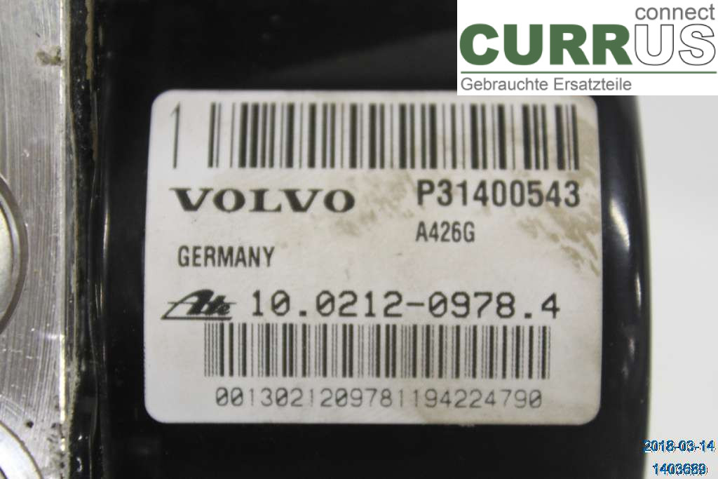 VOLVO XC70  14-16 ABS Hydraulic unit 31400545 D4 2,4