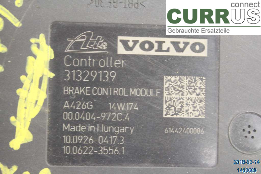 VOLVO XC70  14-16 ABS Hydraulic unit 31400545 D4 2,4