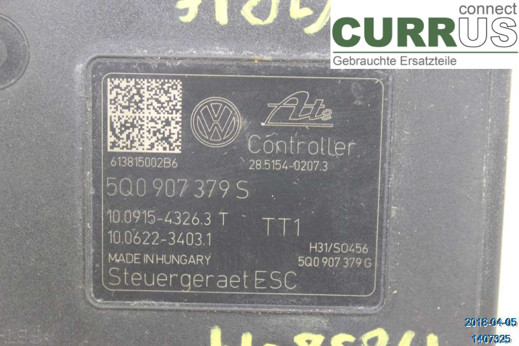 VW GOLF / E-GOLF VII   13-20 ABS Hydraulic unit 5Q0614517T 1,2 TSI