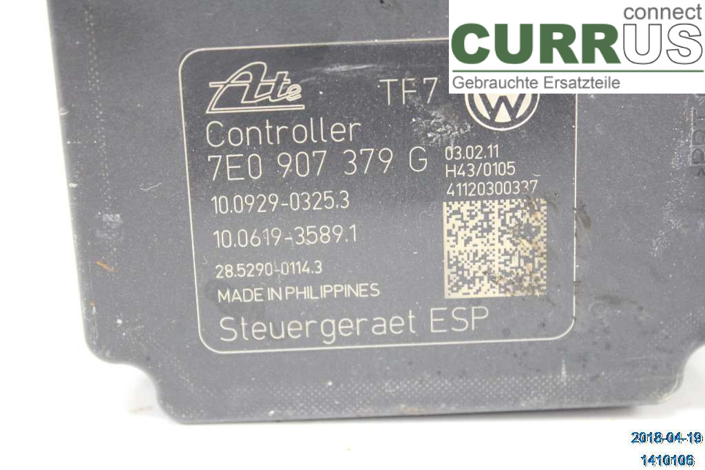 VW TRANSP/CARAVELLE 04-15 ABS Hydraulic unit 7E0614517C 2.0 TDI