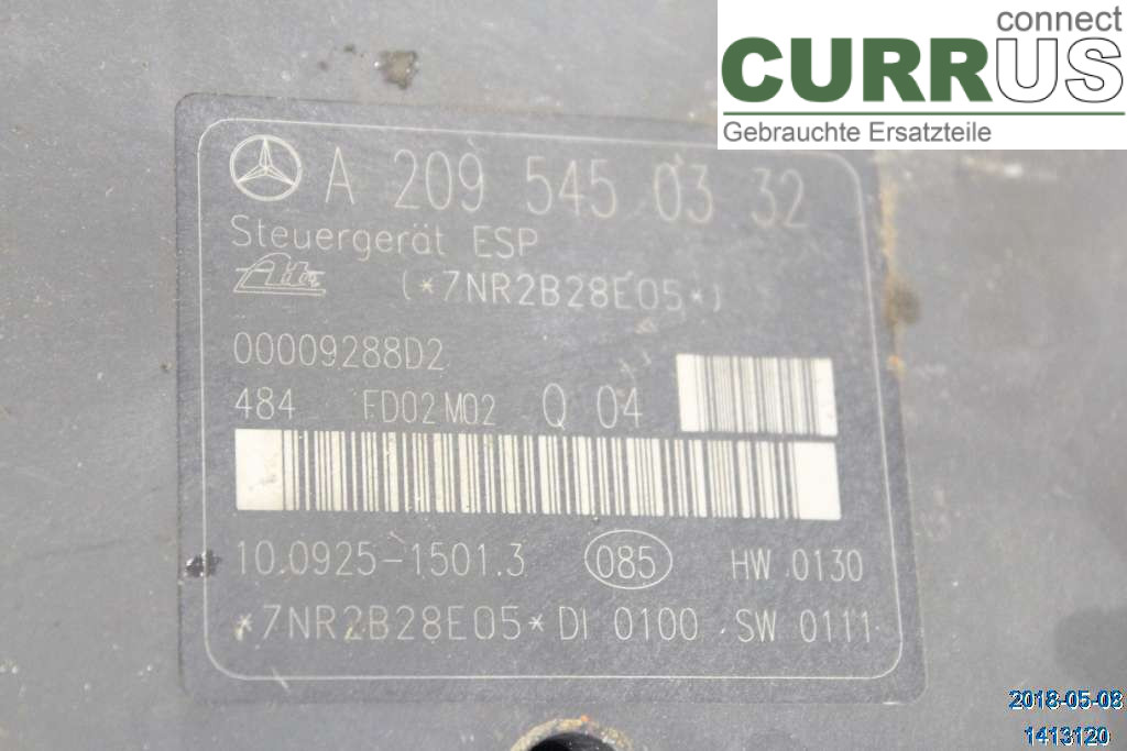 MB CLK (C209)   02-09 Unité hydraulique ABS  V6 3.2