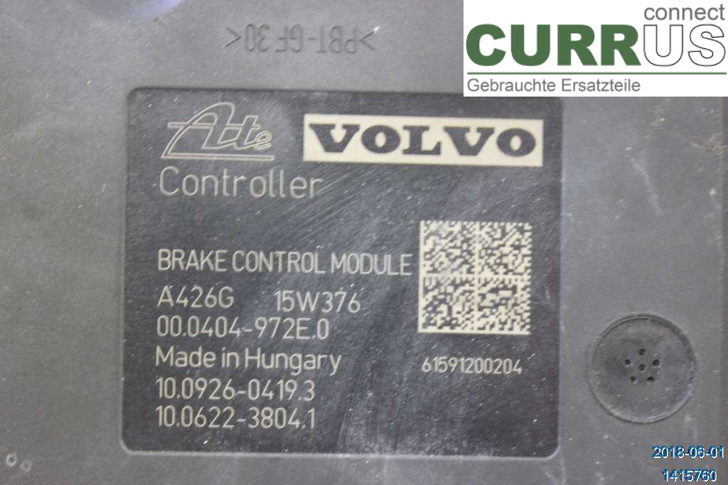 VOLVO V70    14-16 ABS Hydraulic unit 31423349 D3 2.0