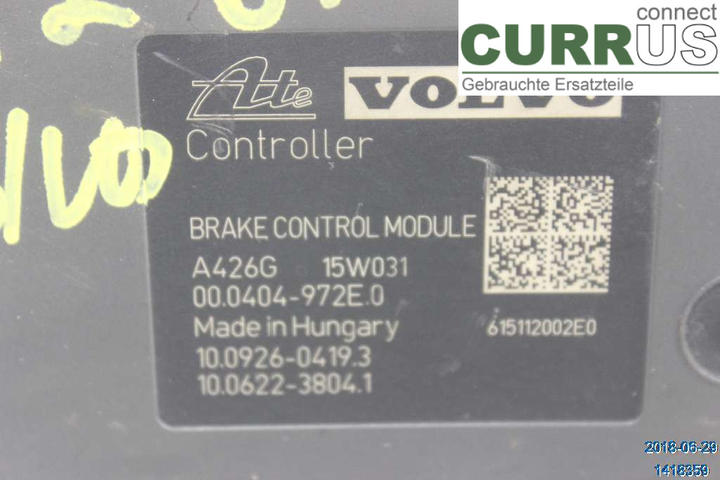 VOLVO V70    14-16 ABS Hydraulic unit 31423349 2,0 Bi-Fuel