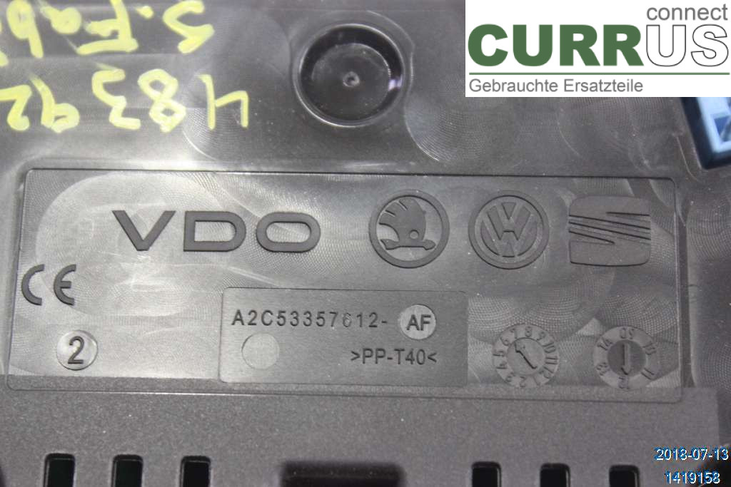 SKODA FABIA         07-14 Instrumentkam 5J0920841E 1,2 TSI