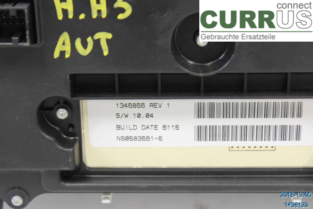 HUMMER H3 Instrument cluster / comb 15829914 3.5 VORTEC