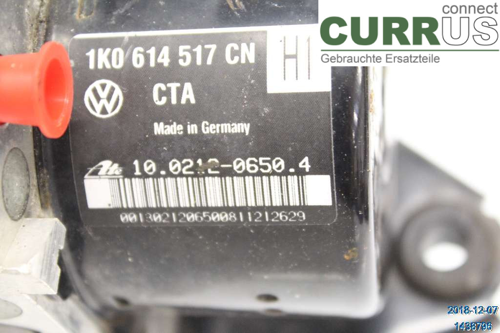 VW CADDY  11-15 ABS Hydraulic unit 1K0614517CN 1.6 TDI MAXI