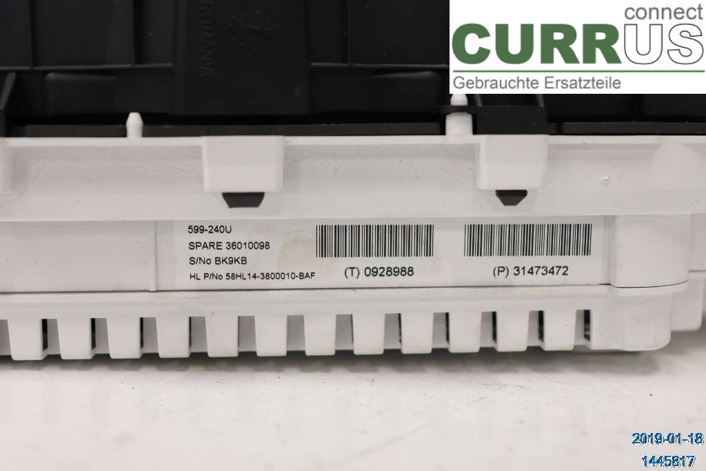 VOLVO V40  12-19 Instrument cluster / comb 36010098 D2 2.0
