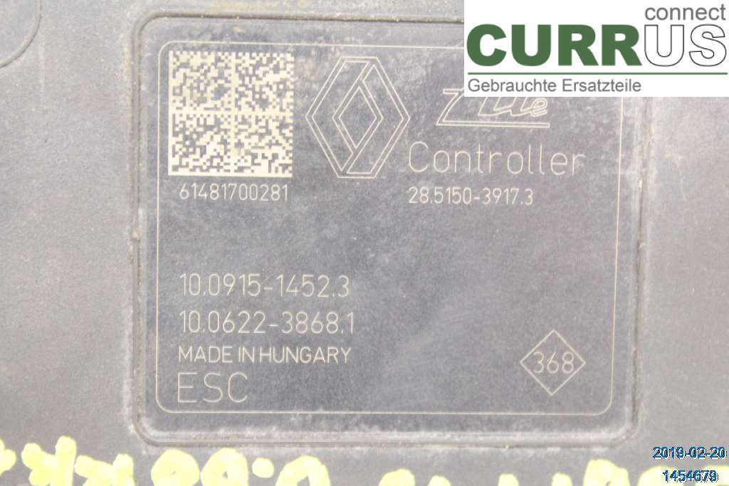 DACIA DOKKER ABS Hydraulic unit 476605737R 1.6