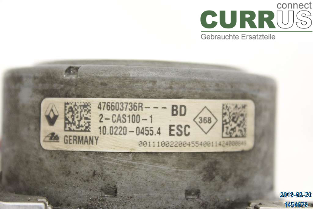 DACIA DOKKER ABS Hydraulic unit 476605737R 1.6