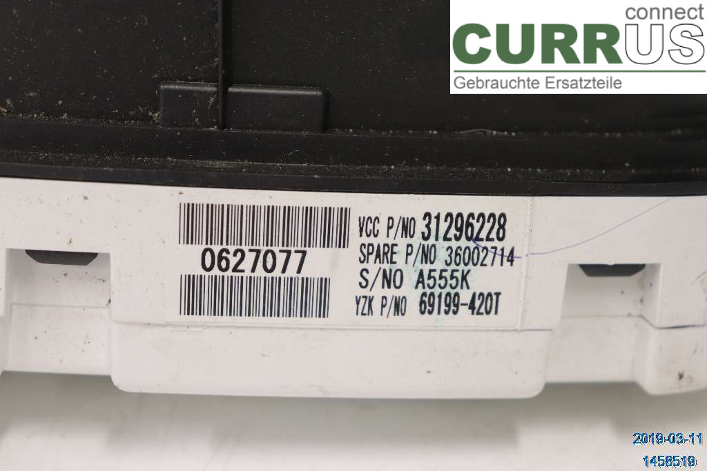 VOLVO V50      08-12 Instrument cluster / comb 36002714 1,6 D D4162T