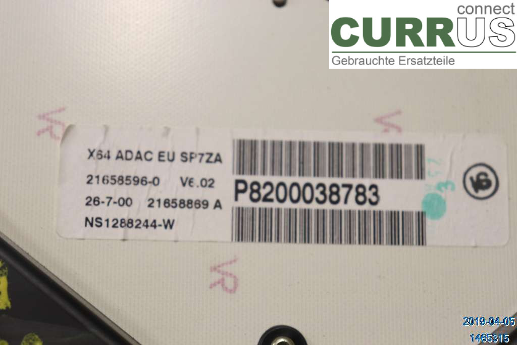 RENAULT SCÉNIC I  99-03 Instrument cluster / comb 8200038783 2.0 16V