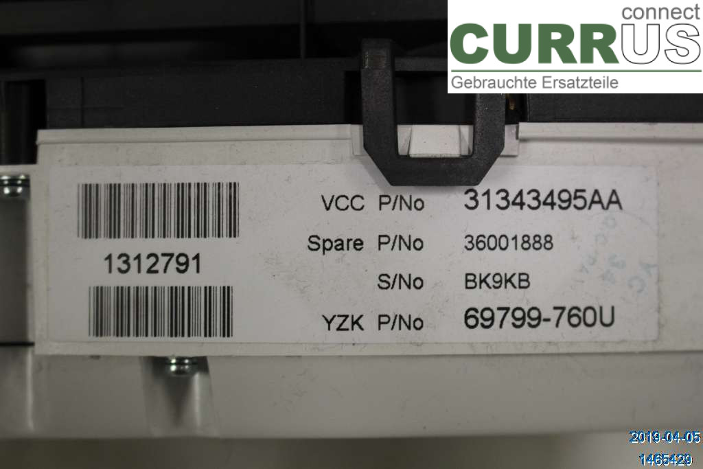 VOLVO V70      08-13 Instrumentkam 36001888 D4 2,0 MK2