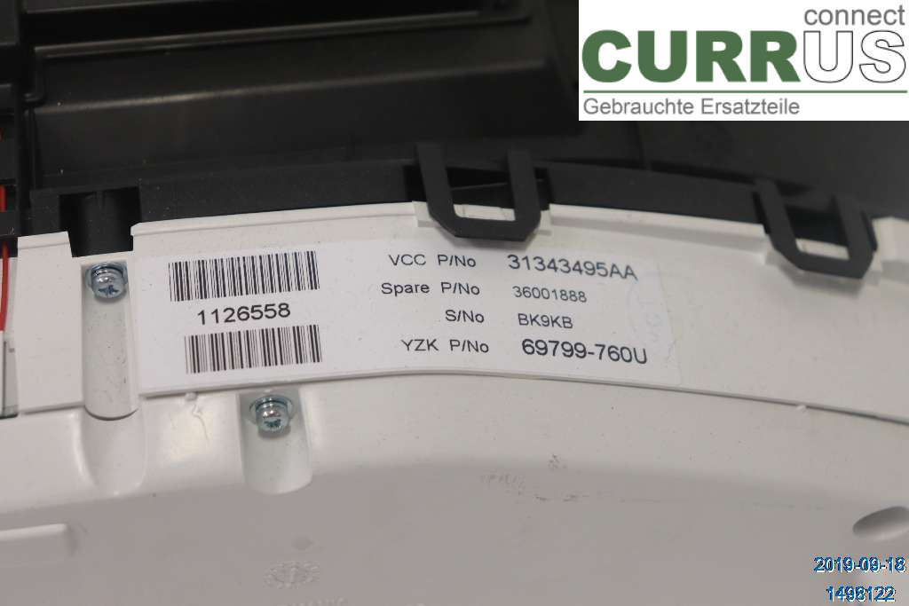 VOLVO V60  11-13 Instrumentkam 36001888 D2 1,6 D4162T