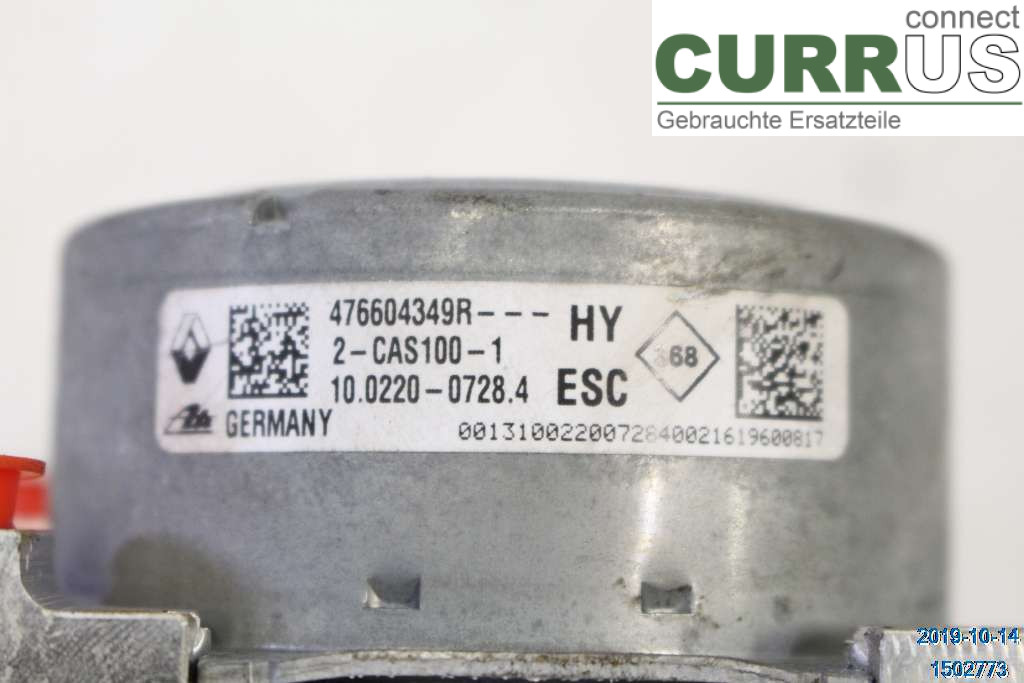RENAULT MEGANE IV  16- Hydrauliczna jednostka ABS 476609832R 1.2 TCE
