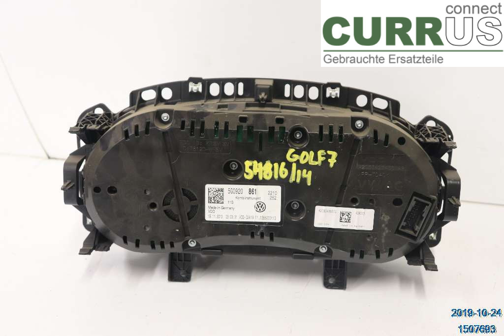 VW GOLF / E-GOLF VII   13-20 Instrumentpanel / kombiinstrument 5G0920861 1,4 TSI