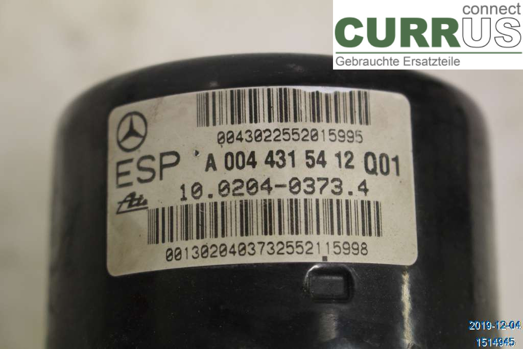 MB C (203)       00-07 ABS Hydraulic unit A0044315412 180 KOMPRESSOR